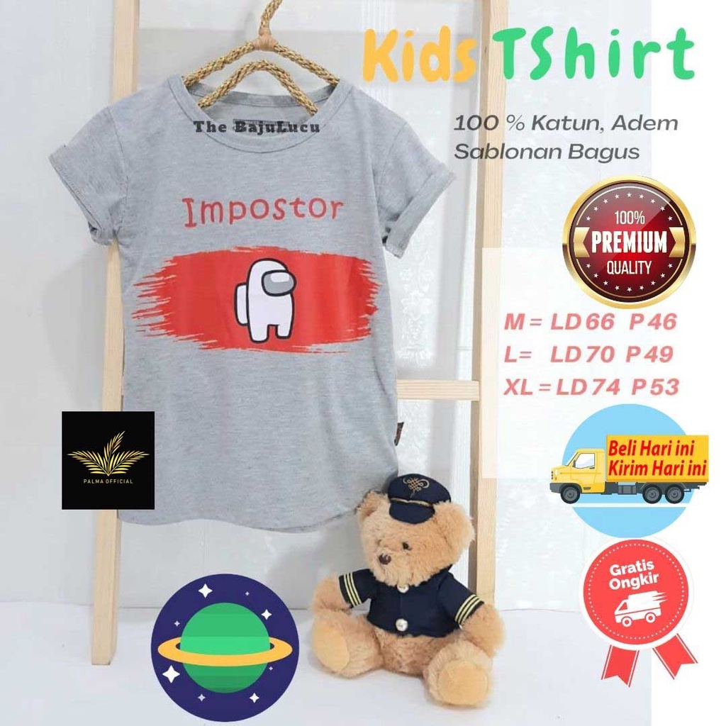 KAOS ANAK LAKI LAKI / PEREMPUAN - PRINTING AMONG US LINE