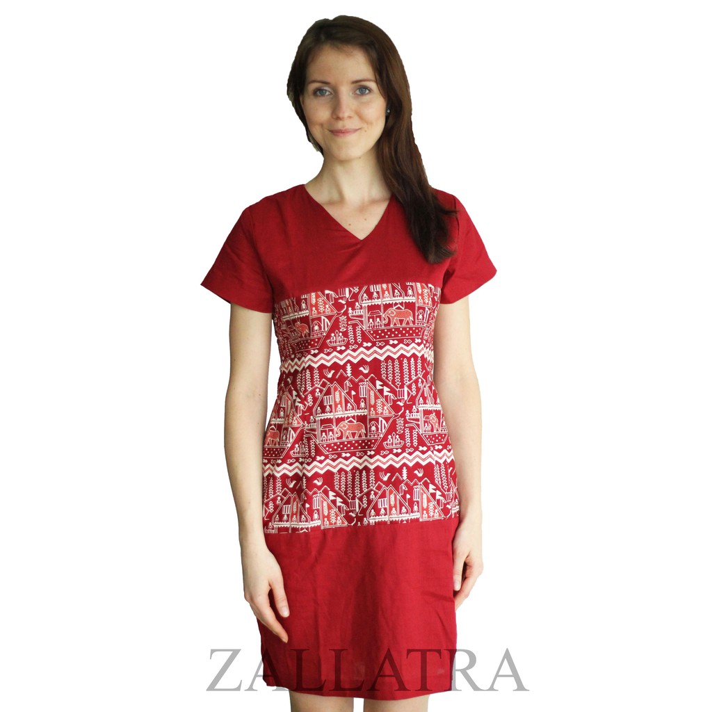 Dress Variasi Batik Wanita Asli Lampung - Zallatra V1