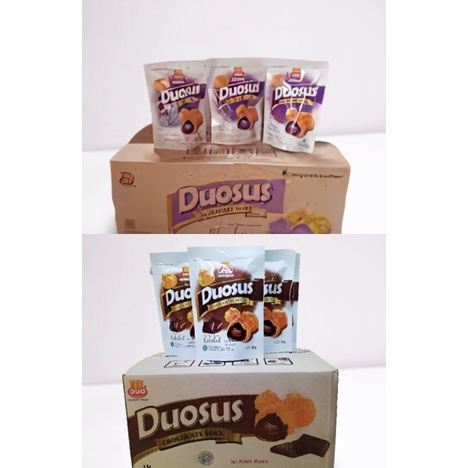 Snack duosus coklat dan blueberry dus ( 1 dus isi 30pcs) cemilan duo Sus enak dan murah