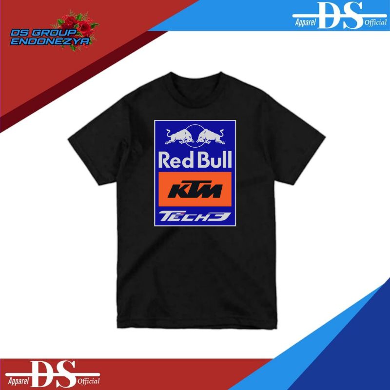 Kaos Distro Pria Kaos MotoGp Team Red Bull KTM Tech 3