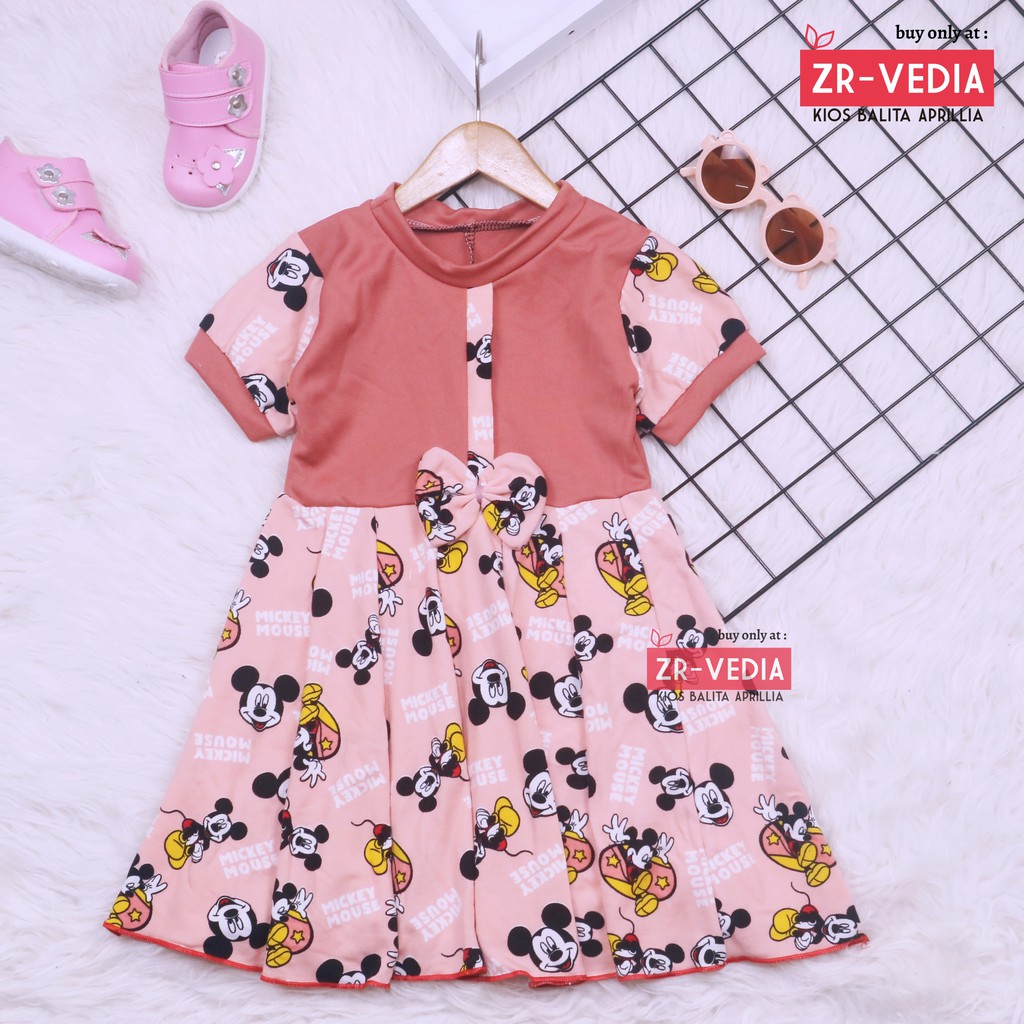 Dress Pita uk 3-4 Tahun / Dres Lengan Murah Grosir Baju Anak Perempuan Harian Gaun Pesta Batik Baru