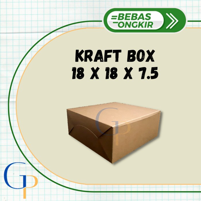 Dus Nasi Ukuran 18x18 Kraft/ Dus Nasi Laminasi Ramah Lingkungan