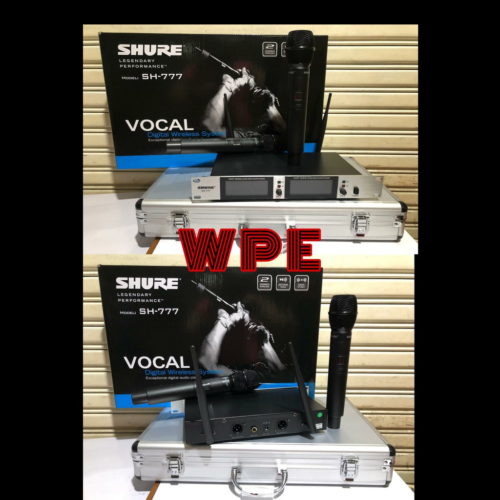 MIC WIRELESS SHURE SH777/SH 777 FREE KOPER 2BH MIC PEGANG