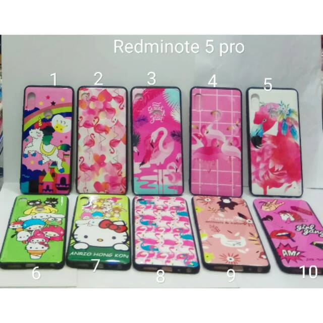 Case fuze glass casing animals dan nature Redminote 5/pro