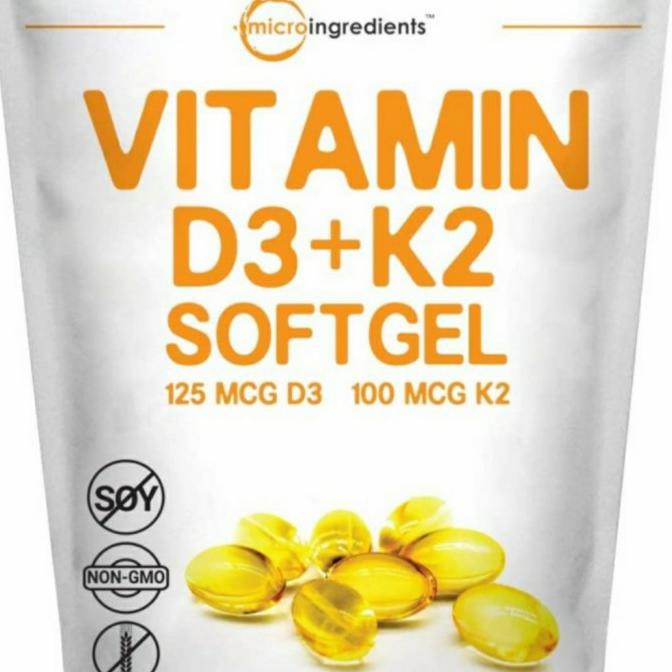 micro ingredients vitamin d3 + k2 5000iu vit 5000 iu 300 softgel