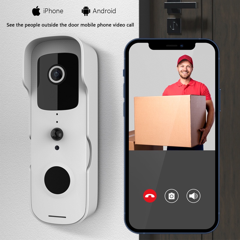 T30 Smart Video Doorbell 1080P HD Night Vision Bel Pintu Wifi TUYA APP