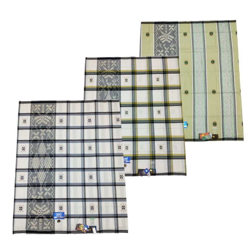 

Sarung BHS Classic Mercerized Kotak kotak/Songket/Polos seri kombinasi lengkap paper bag ORIGINAL
