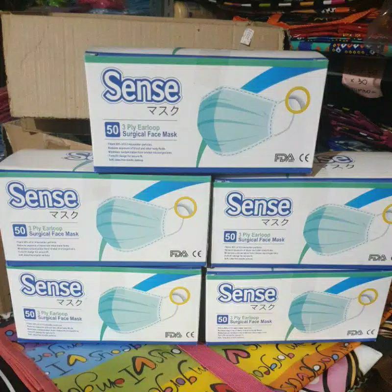 Masker Sense masker softies Earlop dan Headlop 3ply Murah dan Original