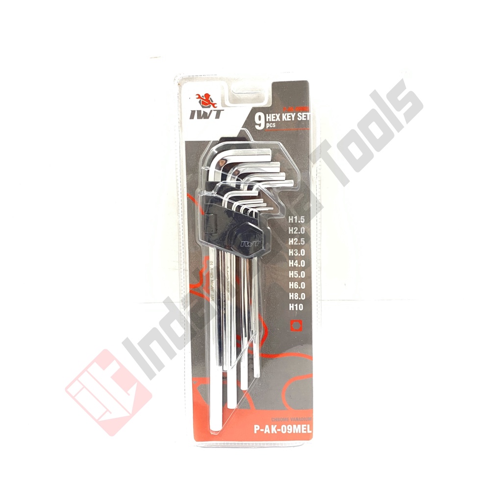 IWT 09 MEL Kunci L Set 9 Pcs Long Panjang - Hex Key Set JAPAN