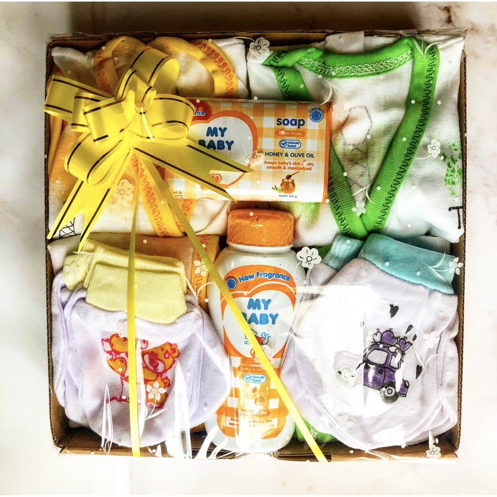 [SET 01]Hampers bayi/baby hampers baju bayi paket hampers parcel/parsel kado bayi lahiran murah-kuning