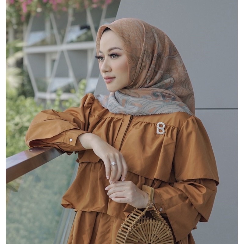 wave series buttonscarves in sunset