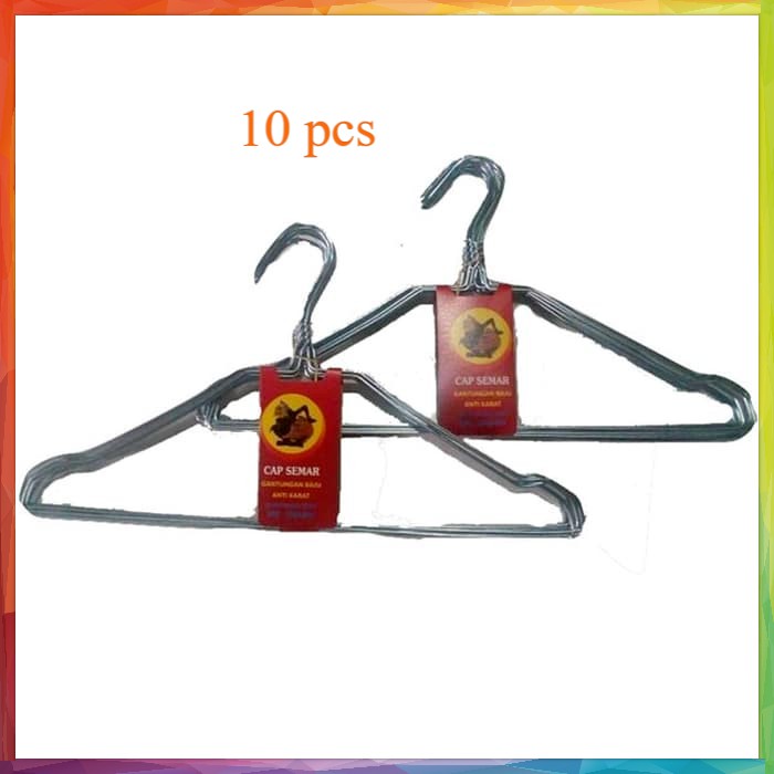 Hanger Gantungan Baju Jemuran  Kawat Laundry 10 pcs stainless steel ANTI KARAT