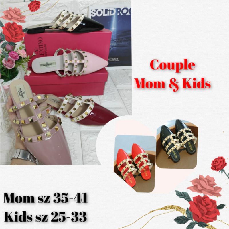 Sendal wanita Flat VL lancip Depan import Murah Kode 2207