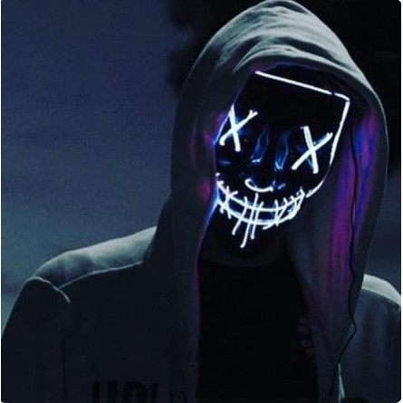 Topeng Led The Purge Led Mask  Topeng Halloween