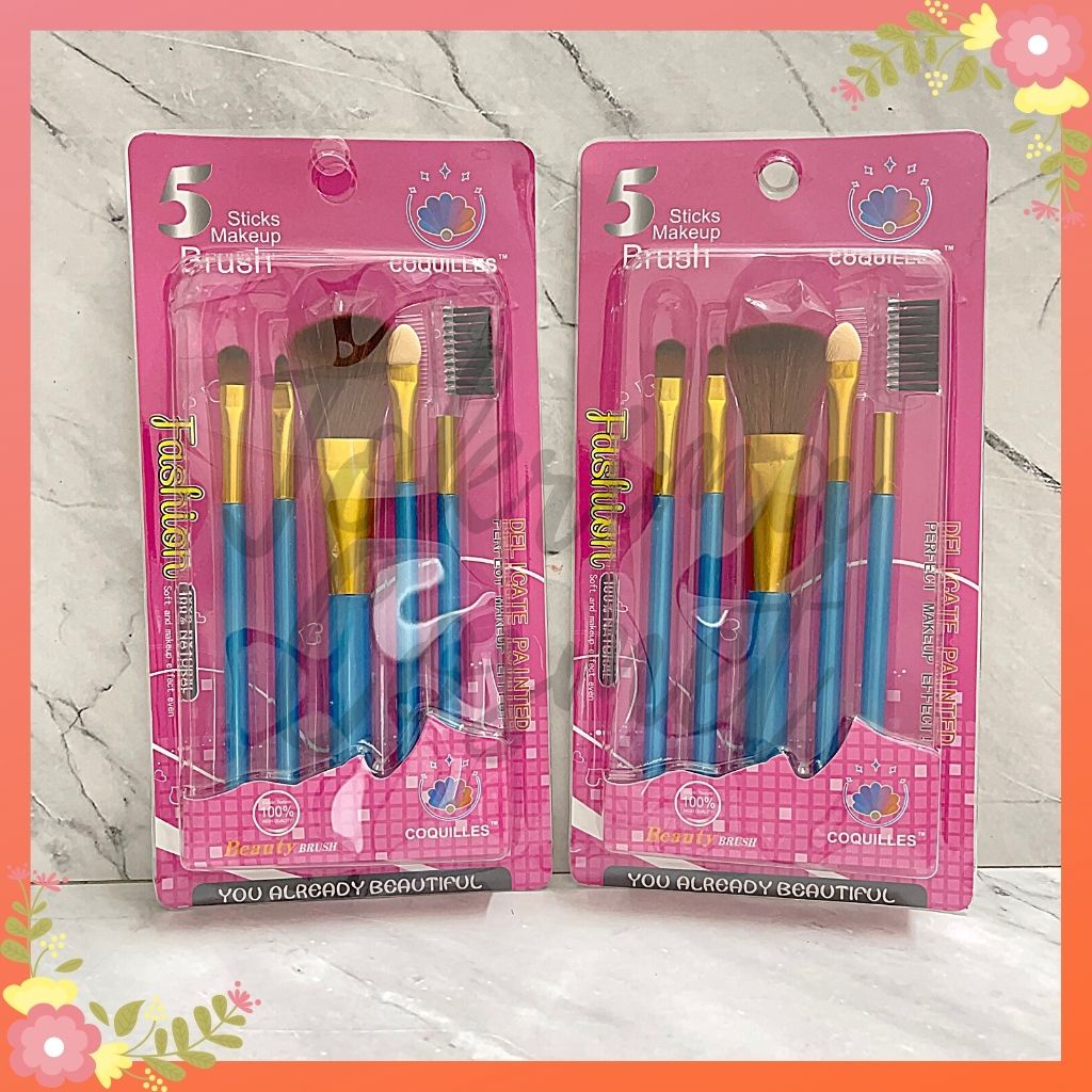 [LUSINAN ISI 12 PAK] Kuas set isi 5 Lengkap Motif (Tdk Bs Pilih Wrna, Kirim Warna Random)