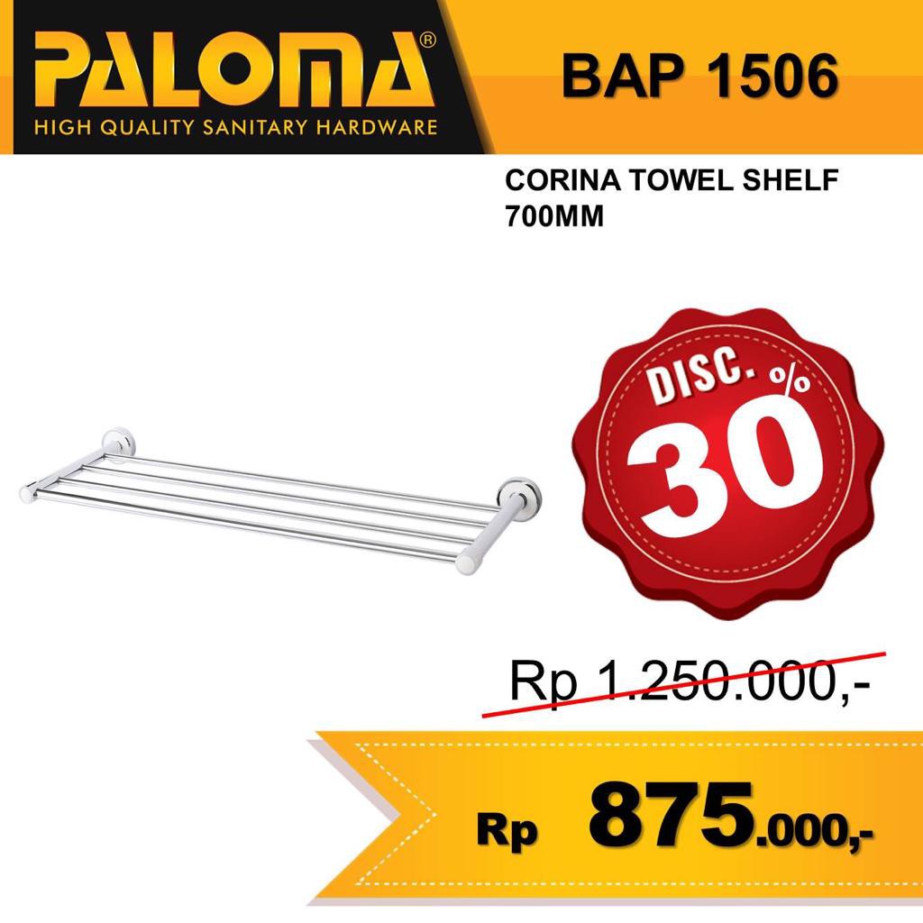 Gantungan Handuk Corina Towel Shelf PALOMA BAP 1506 Chrome 700MM