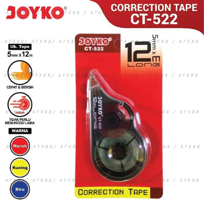 

Terlaris Correction Tape Joyko CT-522 (5 mm x 12 m)
