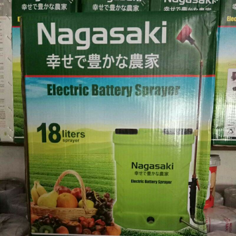 Alat semprot tangki elektrik cas Nagasaki 18 L / tangki sprayer Nagasaki 18 Liter original