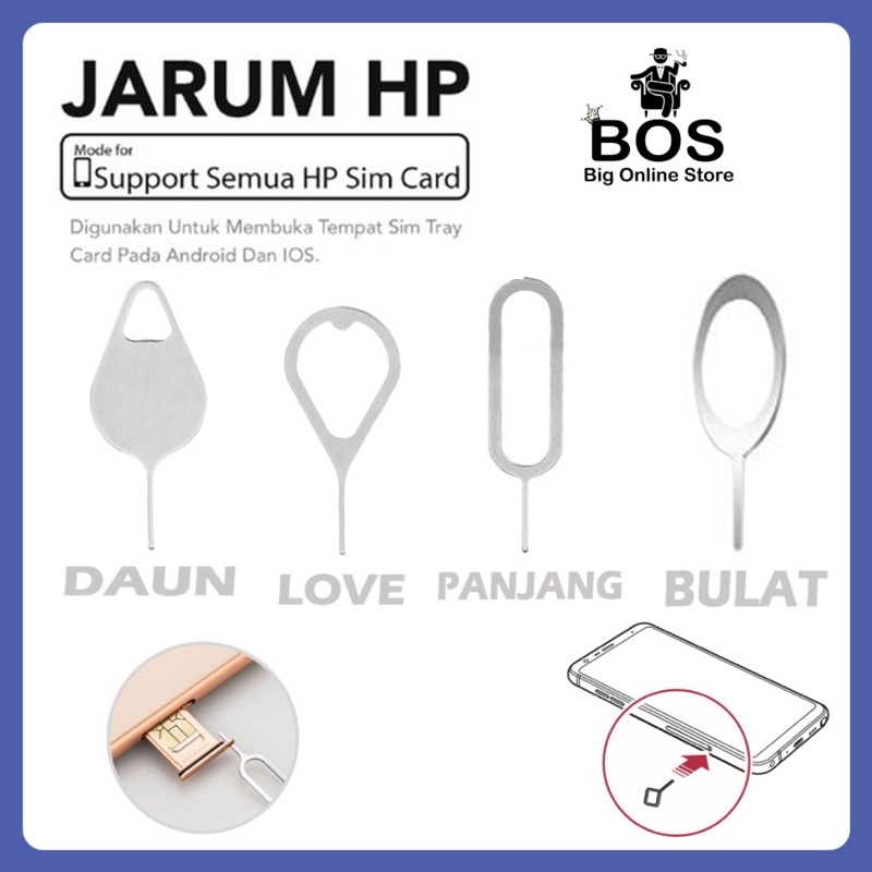 BOS - JARUM SIMCARD | SIM CARD EJECTOR TUSUK PEMBUKA KARTU