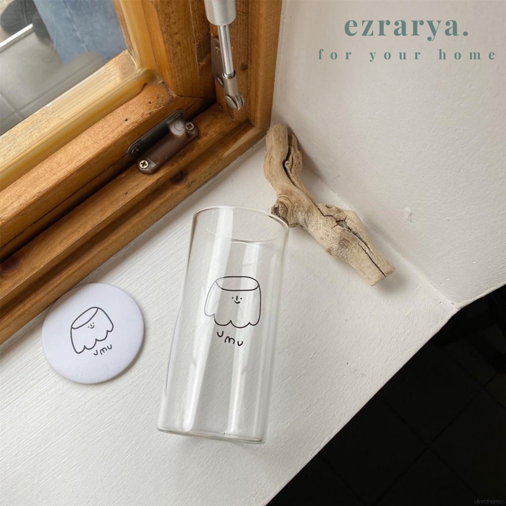 Gelas Kaca Korea Aesthetic Gelas Lucu Umu