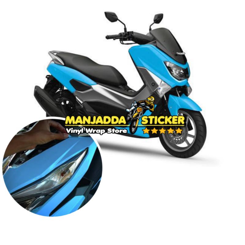 Stiker Skotlet Motor Biru Muda