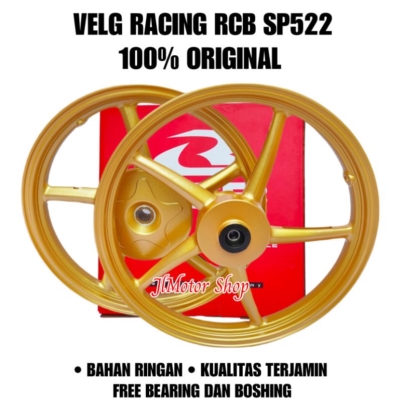 Pelek Velg Racing RCB Beat Scoopy Vario Genio Vario 110 125 150 160 Mio M3 Mio J GT FINO SOUL GT Xeon X-Ride Freego Mio Gear Palang 5 Plus Ban PriMaax Donat Depan Belakang