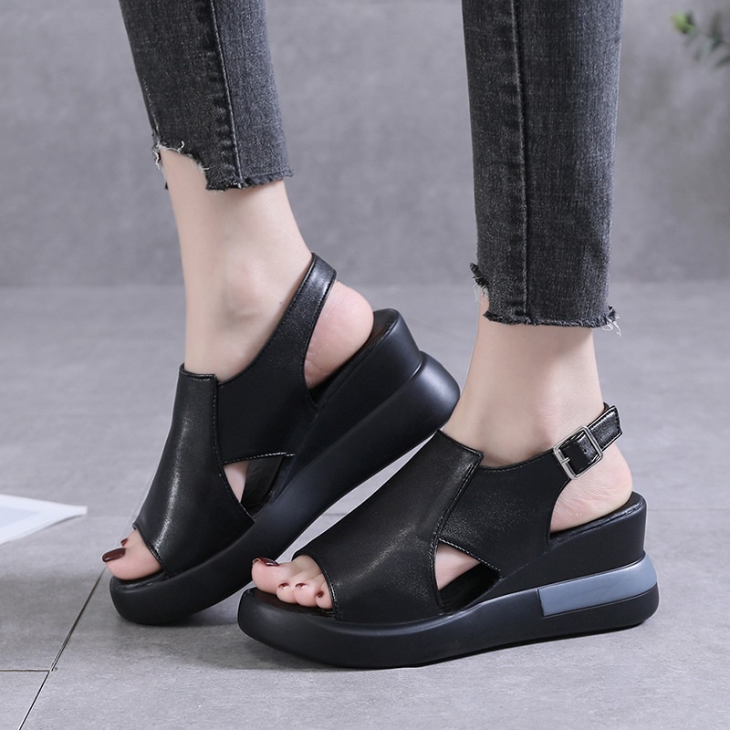 LUMMYSHOP SANDALS WANITA WEDGES CLAIRE 2 WARNA IMPORT