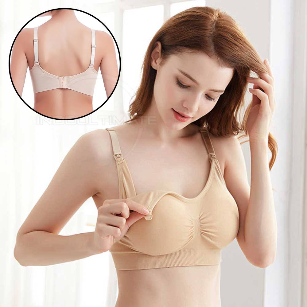 1 Pcs Bra Menyusui Tanpa Kawat Model Sport Pakaian Dalam Wanita BH Spons Renda BIM-09