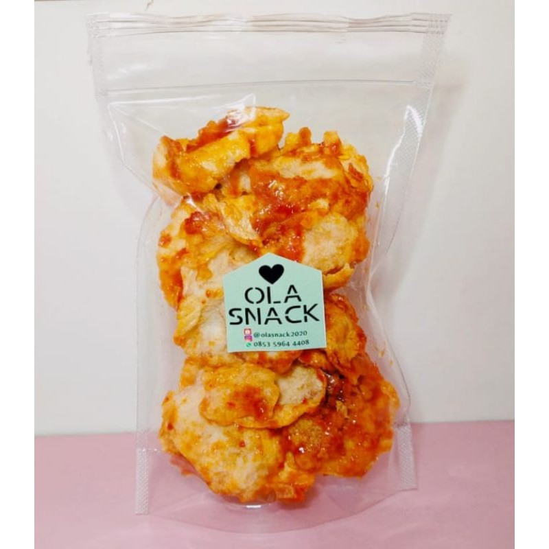 

Emping Aceh Pedas - ola snack medan - cemilan premium