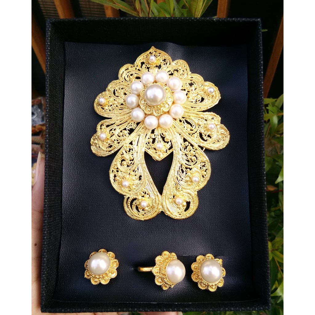 Bros Alpaka Bali set Bros, Anting, Cincin