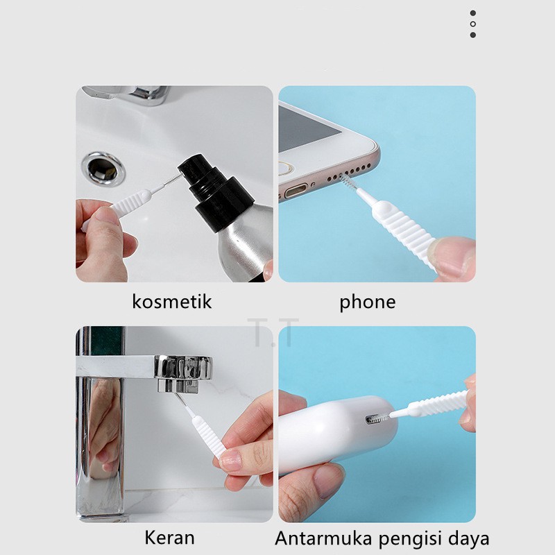 Anti Sumbat Shower SIKAT MINI PEMBERSIH SHOWER DOT KONEKTOR HP Sikat Pembersih Lubang Mini Multifungsi Anti Penyumbatan