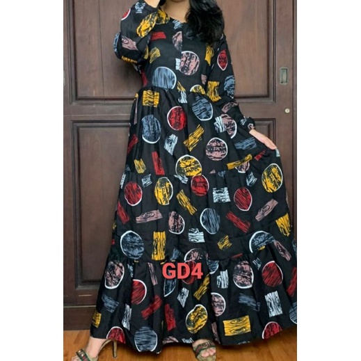 Gamis 3 dara rayon super lingkar dada 110 / Gamis dewasa /gamis adem