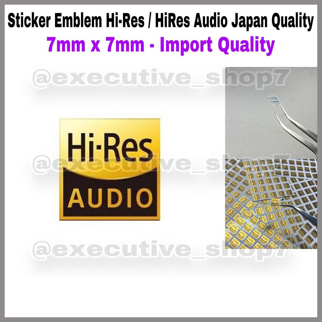 Sticker Emblem Hi-Res Audio Japan Quality 7mm x 7mm - Import Quality