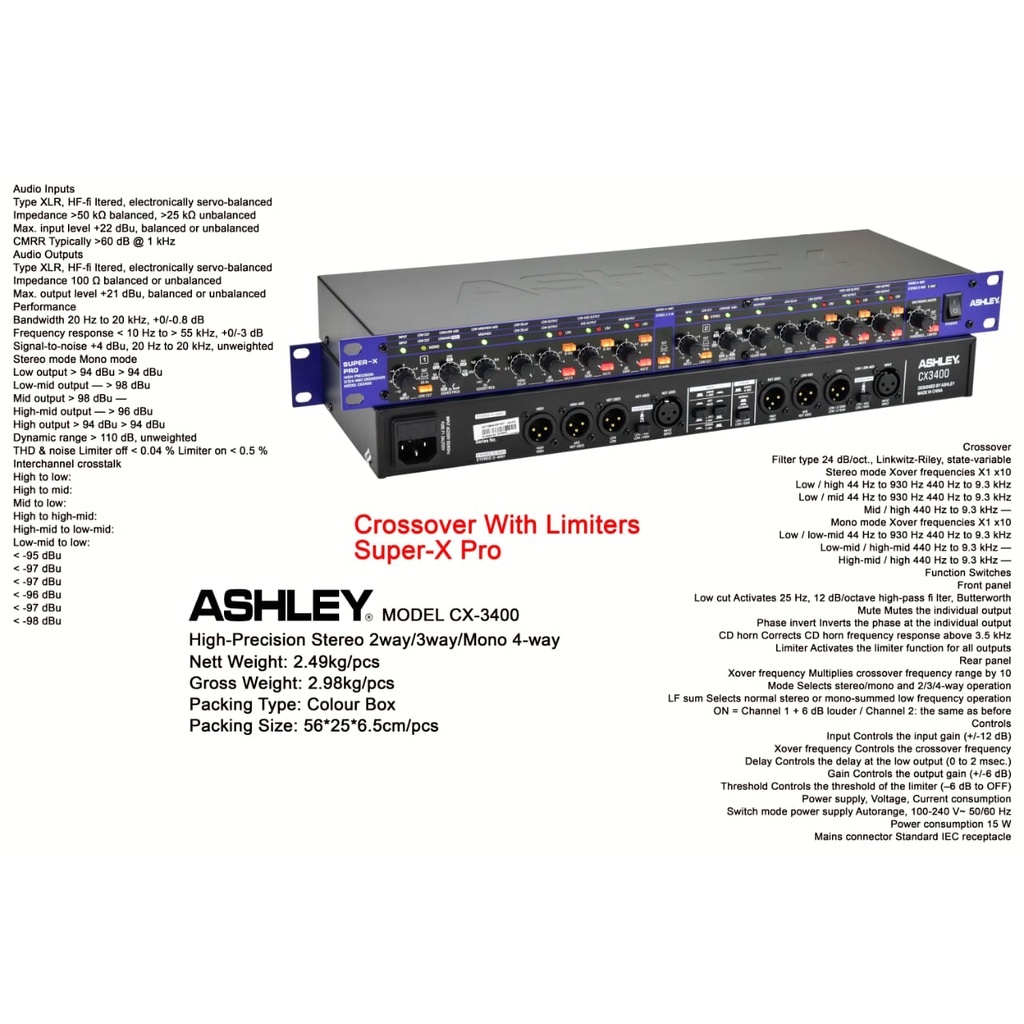 Crossover ashley Cx 3400 original ashley cx 3400 ashley cx-3400 cx3400