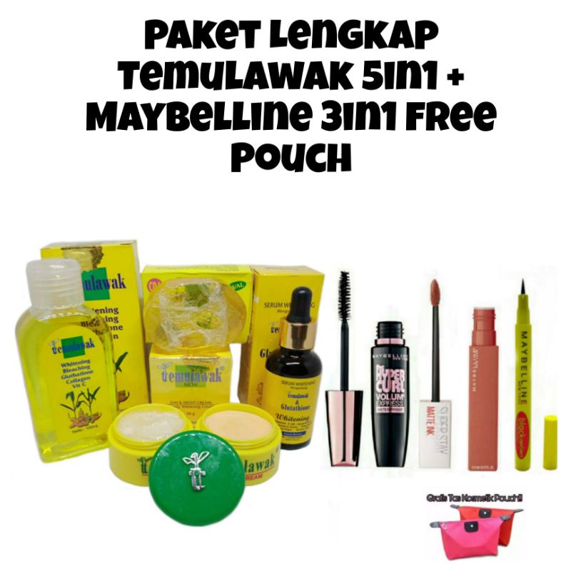 Paket Cream Temulawak Komplit 5in1 / Lengkap Temulawak 5in1 +serum / Paket Lengkap Temulawak Original 5in1