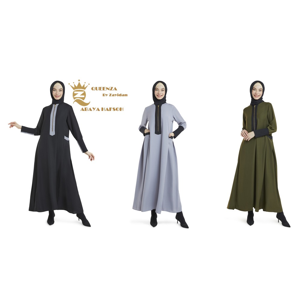 Gamis Abaya Wanita Muslimah - Hafsoh Ribs Queenza Zayidan