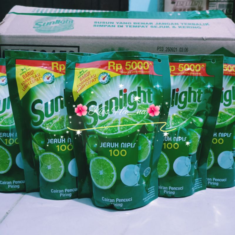 Sunlight Refill Sachet 210 ML / Sabun cuci piring
