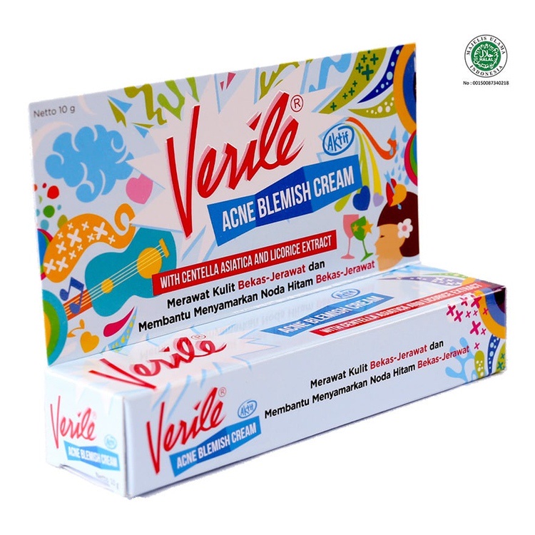 VERILE ACNE BLEMISH CREAM 10g - Perwatan bekas Jerawat