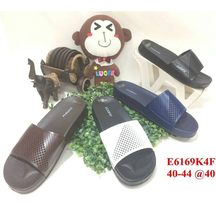 e6169k4f sandal pria luofu karet import sendal cowok