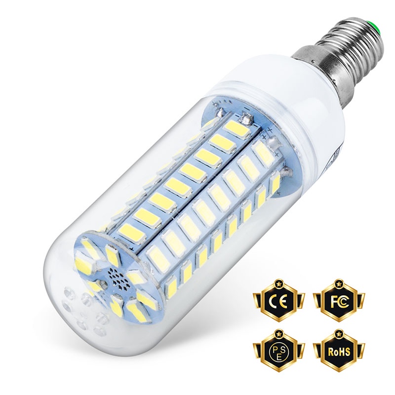 (LUCKID) Lampu Jagung LED E27 / E14 220V Warna Putih