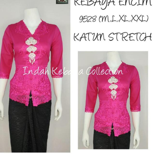 ← 9528 Kebaya Encim Katun Stretch Lengan 7/8 Kebaya Bordir Supplier Keba - M, Magenta ➤