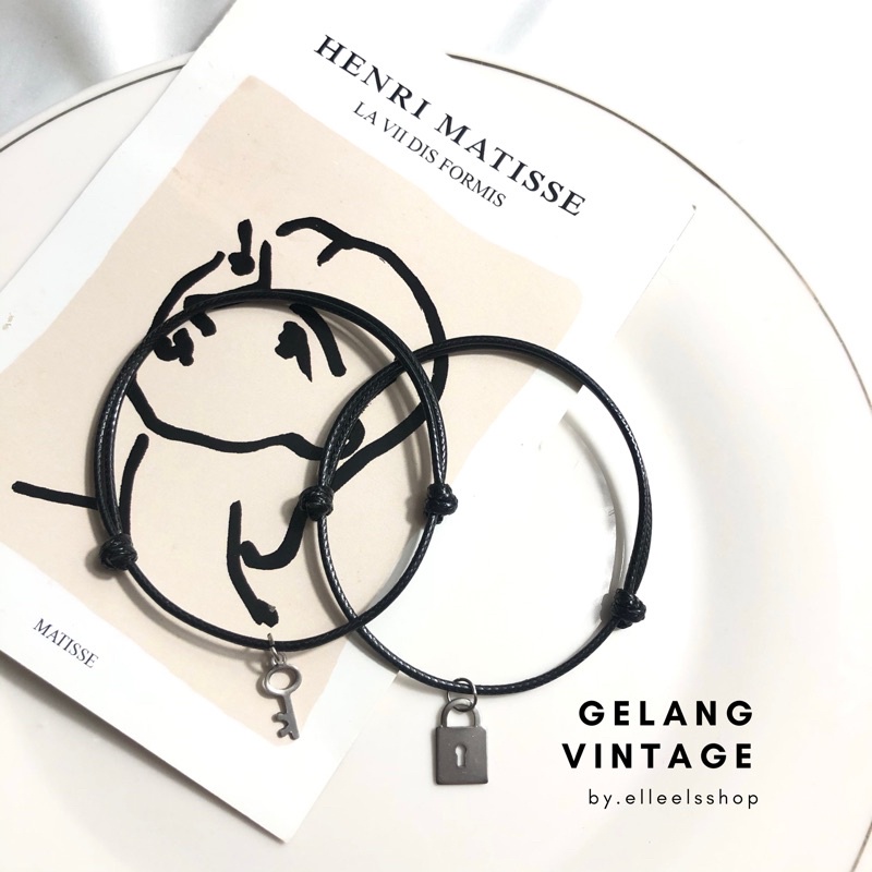 GELANG GEMBOK KUNCI/GELANG TALI/GELANG TITANIUM