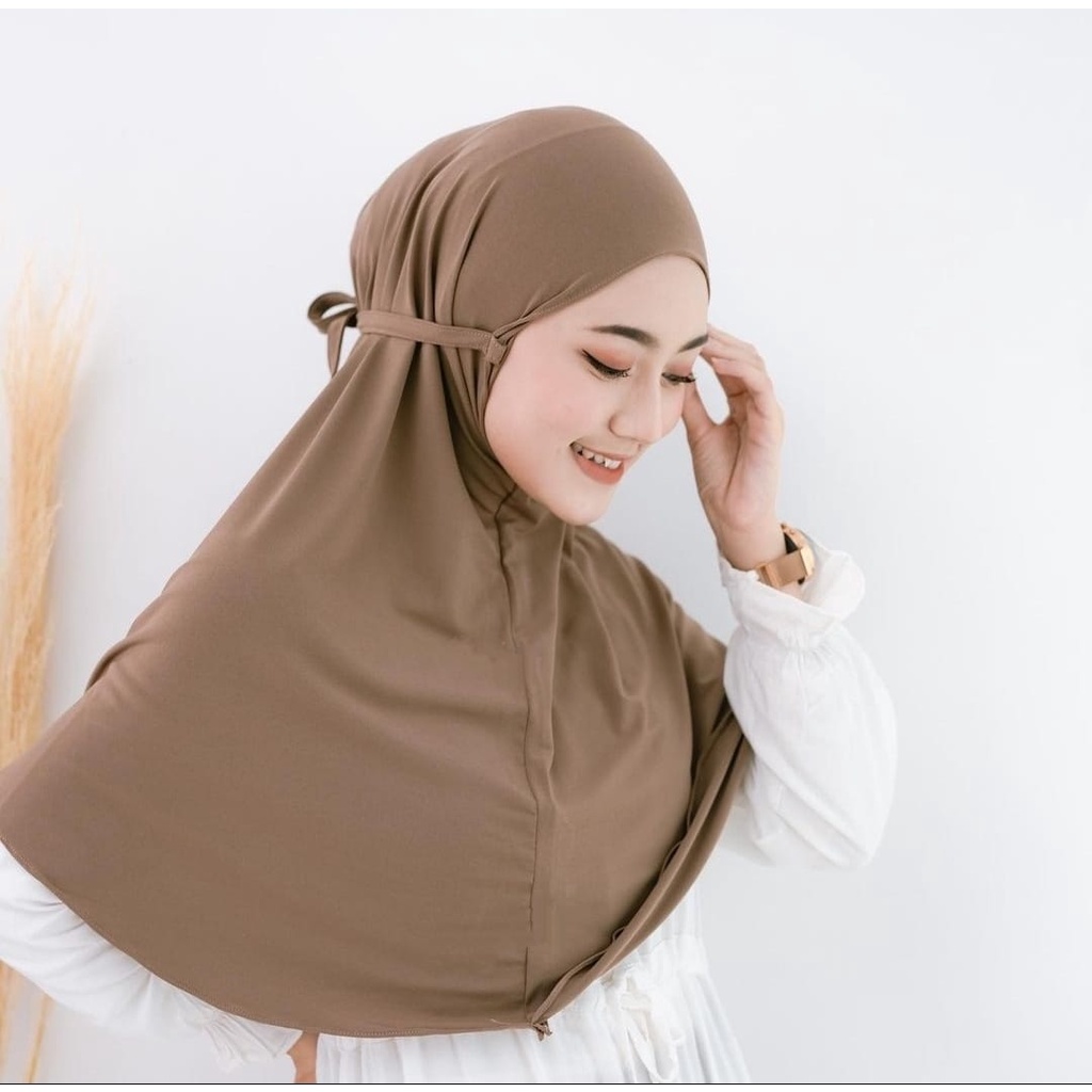 NAYSILA KHIMAR JERSEY BERGO NONPET INSTANT NASILA-NASILA MOCA