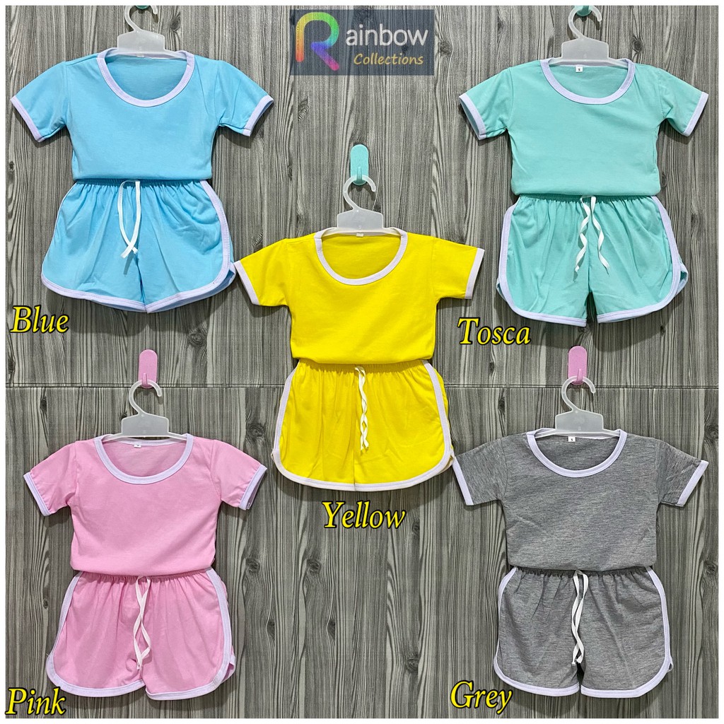 Rainbow - Setelan baju chup chup anak / setelan anak polos / setelan unisex