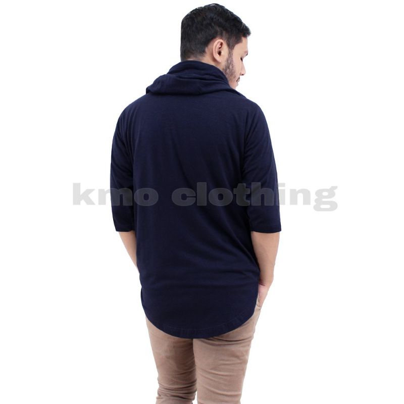 KMO Kaos Kurta Hoodie Pria Muslim Lengan 3/4 / Kaos Kurta Pakistan