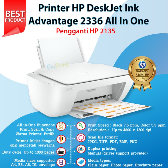 Printer HP Deskjet Ink Advantage 2335 2336 2337 Printer Print Scan Copy Printer All in One