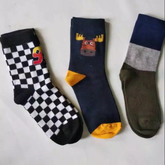 KAOS KAKI ANAK TK LAKI LAKI 1 PASANG, MOTIF KARAKTER KARTUN BAHAN KATUN HALUS