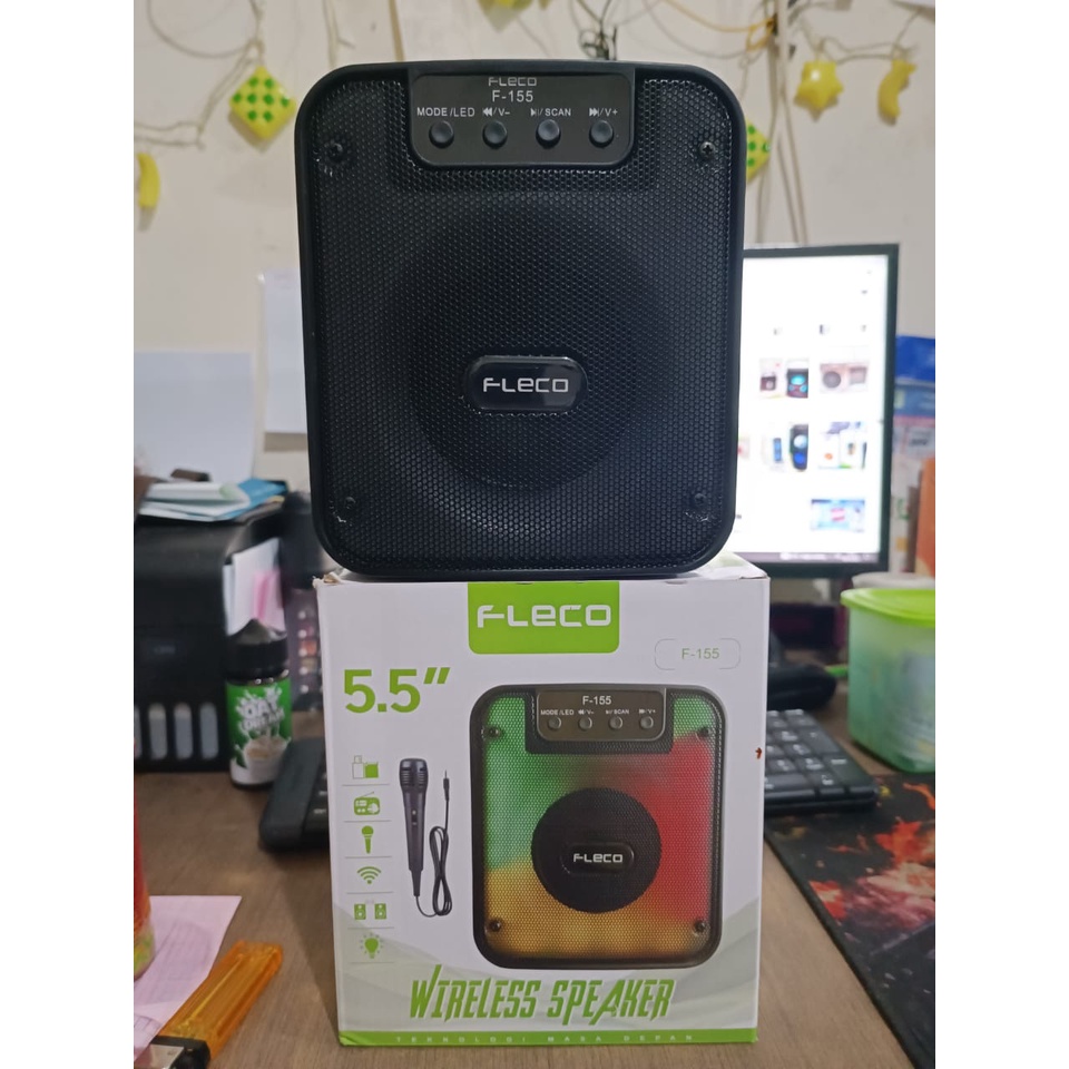 SPEAKER BLUETOOTH FLECO F-155 SUPER BASS 5.5 INCHI DASHYAT