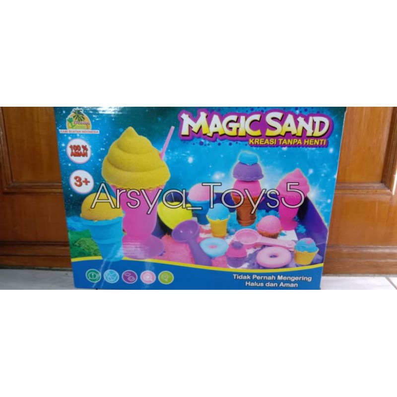 Mainan magic sand kreasi tanpa henti