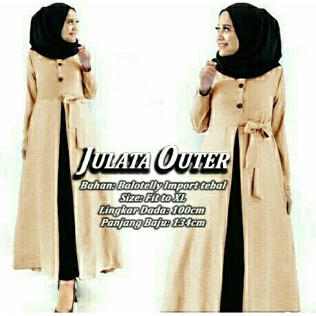 Dress Outer Yulita- Outer Muslim Wanita - Pakaian Muslim wanita